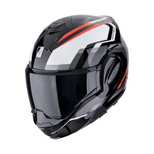 Πτυσσόμενο κράνος μοτοσικλέτας Scorpion EXO-TECH EVO FURIO μαύρο-κόκκινο