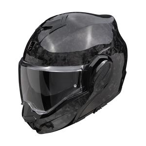 Πτυσσόμενο κράνος μοτοσικλέτας Scorpion EXO-TECH EVO ONYX CARBON Solid Black