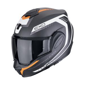 Πτυσσόμενο κράνος μοτοσικλέτας Scorpion EXO-TECH EVO CARBON COSY ματ μαύρο-πορτοκαλί