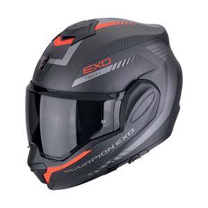 Πτυσσόμενο κράνος μοτοσικλέτας Scorpion EXO-TECH EVO CARBON COSY ματ μαύρο-κόκκινο