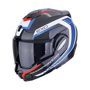 Πτυσσόμενο κράνος μοτοσικλέτας Scorpion EXO-TECH EVO CARBON COSY μαύρο-μπλε-κόκκινο
