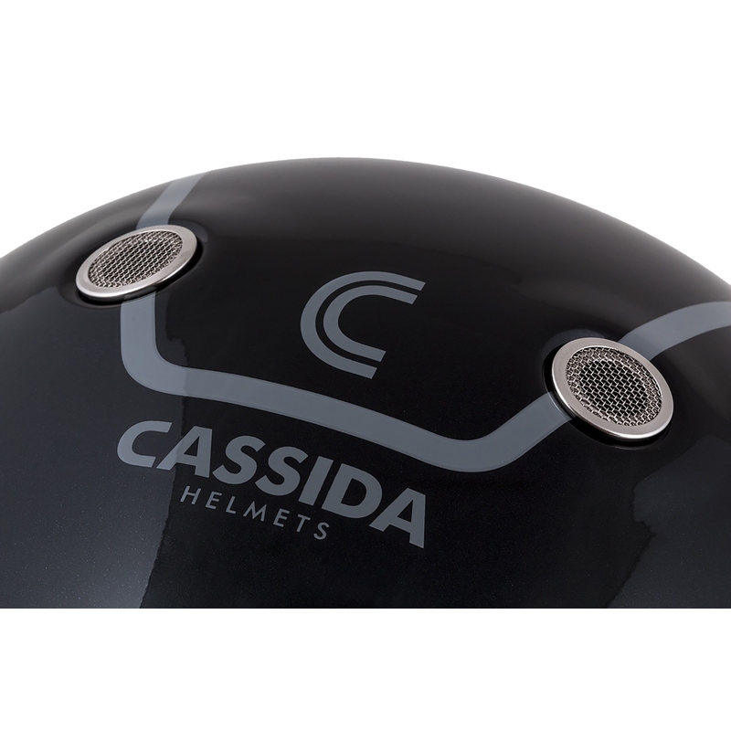 Κράνος μοτοσικλέτας Cassida Fibre Jawa Sport μαύρο-ασημί-κόκκινο - ποιότητα II