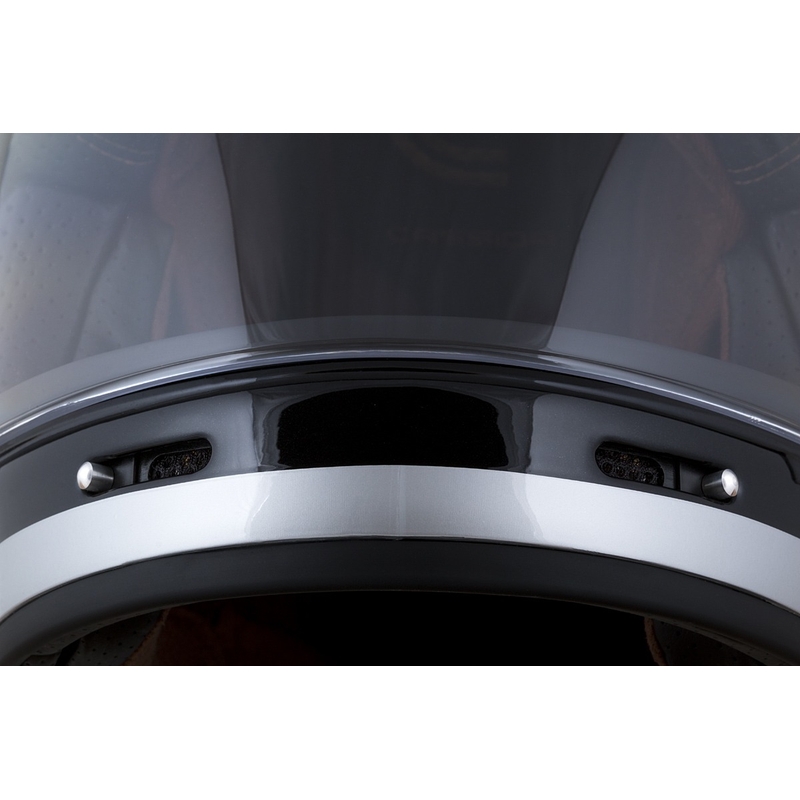 Κράνος μοτοσικλέτας Cassida Fibre Jawa Sport μαύρο-ασημί-κόκκινο - ποιότητα II