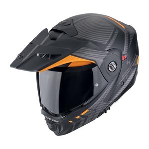 Αναδιπλούμενο κράνος μοτοσικλέτας Scorpion ADX-2 LEWIS ματ μαύρο-πορτοκαλί