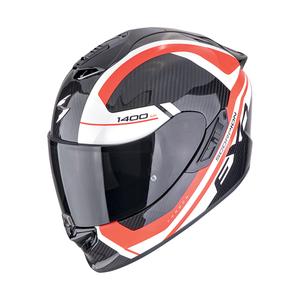 Ακέραιο κράνος μοτοσικλέτας Scorpion EXO-1400 EVO II CARBON AIR ENKO μαύρο-κόκκινο-λευκό