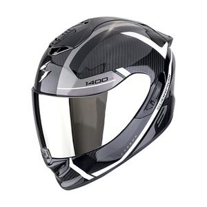 Ακέραιο κράνος μοτοσικλέτας Scorpion EXO-1400 EVO II CARBON AIR ENKO μαύρο-ασημί-λευκό