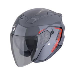 Ανοιχτό κράνος μοτοσικλέτας SCORPION EXO-230 CIT-E γκρι-κόκκινο
