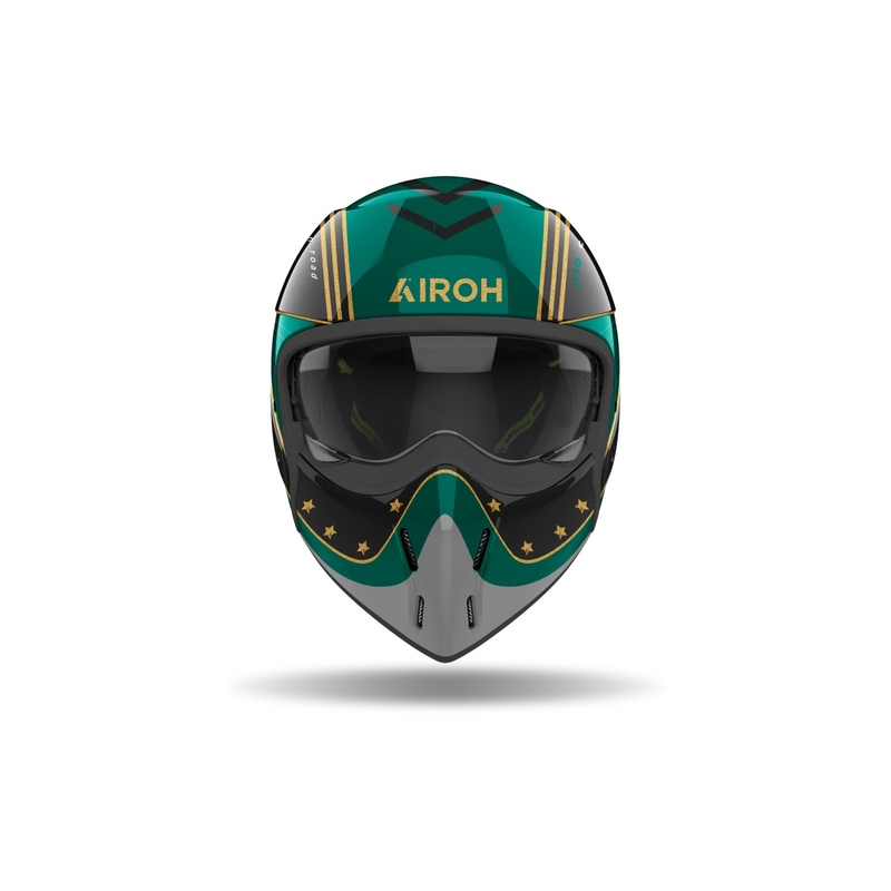 Airoh J110 Command αρθρωτό κράνος μοτοσικλέτας γυαλιστερό πράσινο