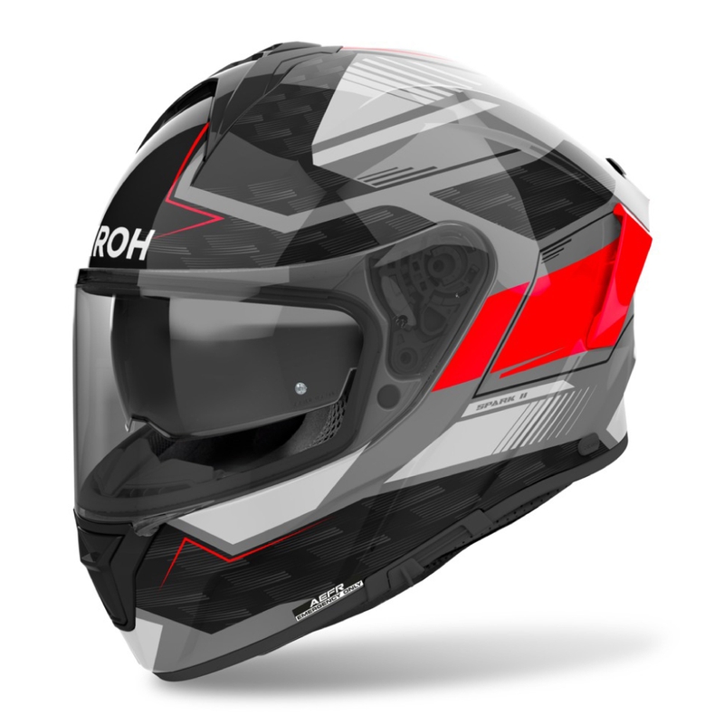 Ενσωματωμένο κράνος μοτοσικλέτας Airoh SPARK 2 Zenith γυαλιστερό κόκκινο