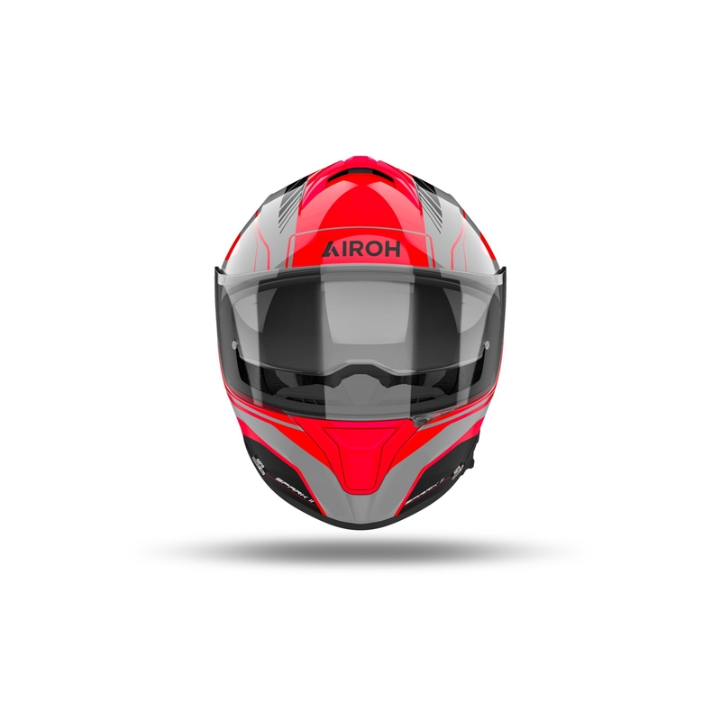 Ενσωματωμένο κράνος μοτοσικλέτας Airoh SPARK 2 Chrono γυαλιστερό πορτοκαλί
