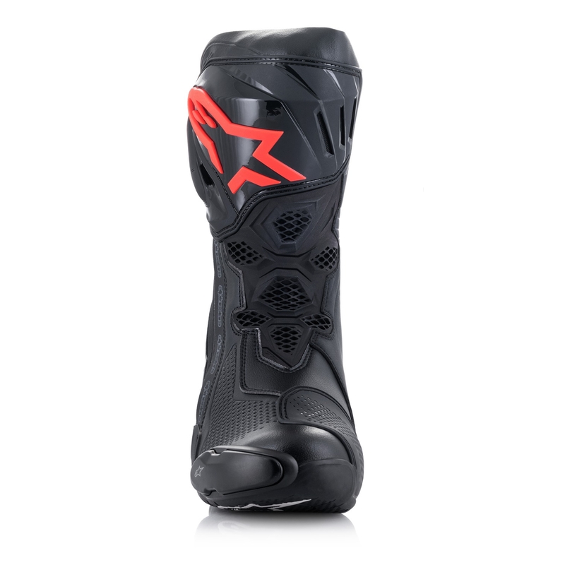 Alpinestars Supertech R Μπότες μοτοσικλέτας Μαύρο-Άσπρο-Κόκκινο-Κίτρινο-Φλούο