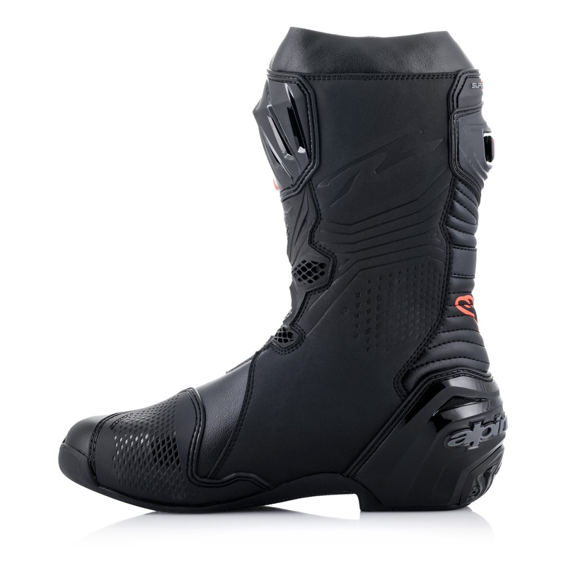 Alpinestars Supertech R Μπότες μοτοσικλέτας Μαύρο-Άσπρο-Κόκκινο-Κίτρινο-Φλούο