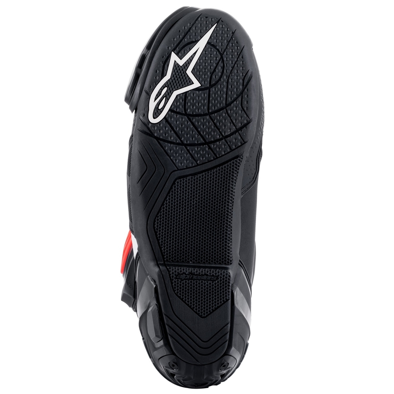 Alpinestars Supertech R Μπότες μοτοσικλέτας Μαύρο-Άσπρο-Κόκκινο-Κίτρινο-Φλούο