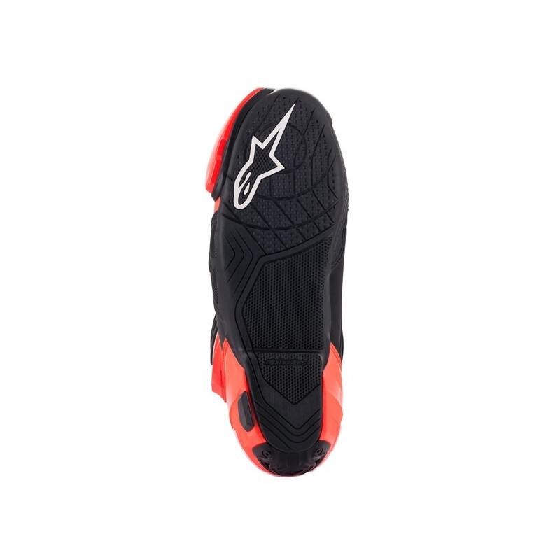 Alpinestars Supertech R Vented Black-White-Fluo Red μπότες μοτοσικλέτας