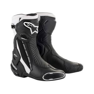 Alpinestars SMX Plus 2 μαύρες και λευκές μπότες μοτοσικλέτας