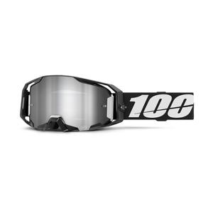 Γυαλιά Motocross 100% ARmatic μαύρο με ασημί καθρέφτη plexi
