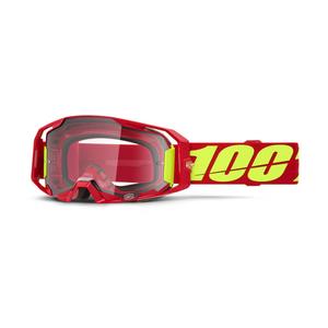 Γυαλιά Motocross 100% ARmatic κόκκινα με διαφανή plexi