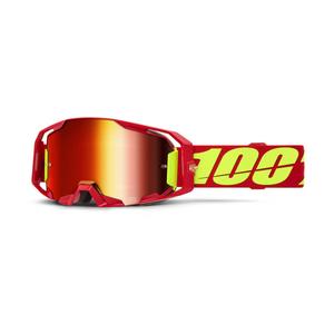 Γυαλιά motocross 100% ARmatic κόκκινα με κόκκινο plexi