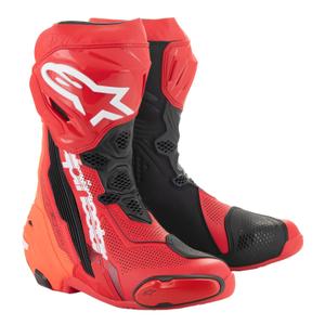 Alpinestars Supertech R Vented fluo red μπότες μοτοσικλέτας