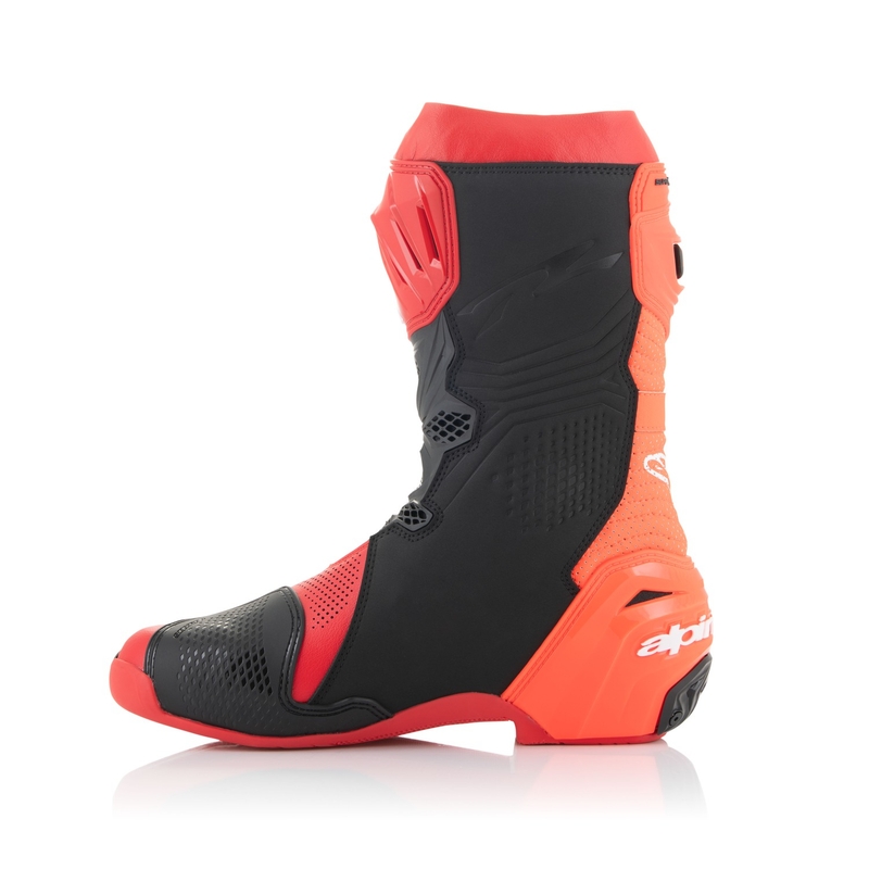 Alpinestars Supertech R Vented fluo red μπότες μοτοσικλέτας