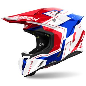 Κράνος Motocross Airoh Twist 3 Dizzy 2024 μπλε-κόκκινο γυαλιστερό