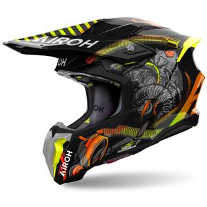 Κράνος Motocross Airoh Twist 3 Toxic μαύρο-πορτοκαλί