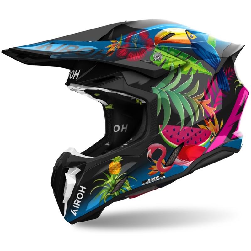 Κράνος Motocross Airoh Twist 3 Amazonia γυαλιστερό
