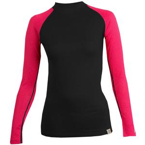 Γυναικείο θερμικό t-shirt nanosilver® Kombi MERINO μαύρο-ροζ