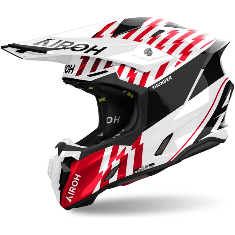 Κράνος Motocross Airoh Twist 3 Thunder γυαλιστερό κόκκινο