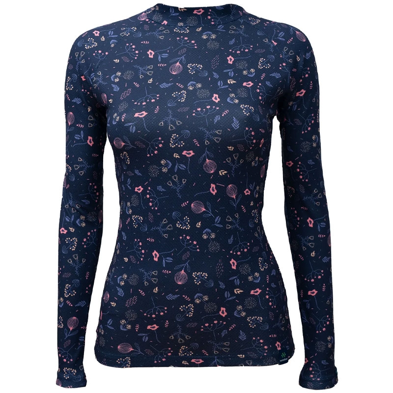Γυναικείο θερμικό t-shirt nanosilver® Bloom σκούρο μπλε