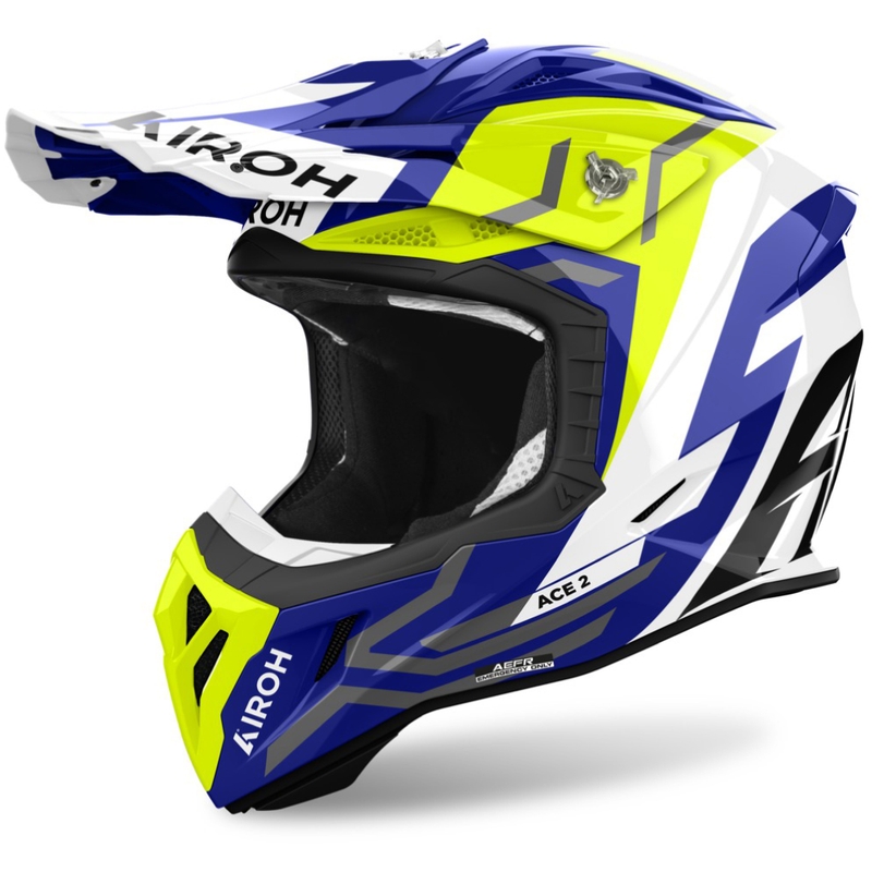 Κράνος Airoh Aviator Ace 2 Ground Motocross Γυαλιστερό Κίτρινο