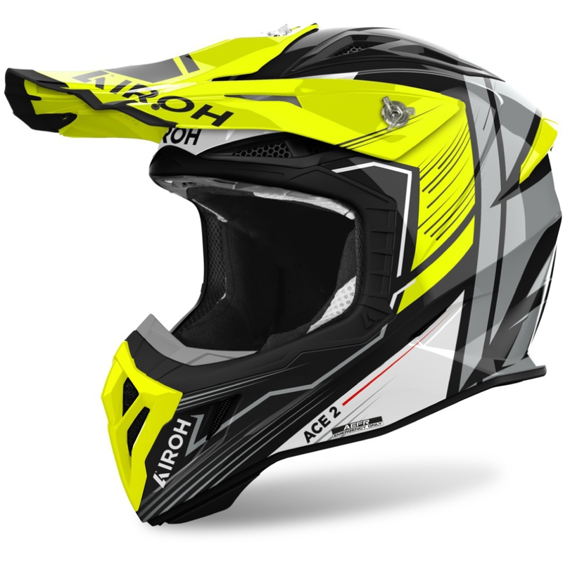 Κράνος Airoh Aviator Ace 2 Engine Motocross Γυαλιστερό Κίτρινο