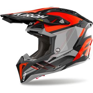 Κράνος Motocross Airoh Aviator 3 Saber γυαλιστερό πορτοκαλί