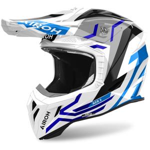 Κράνος Motocross Airoh Aviator Ace 2 Ground 2024 γυαλιστερό μπλε