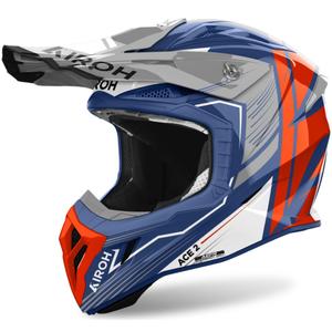 Κράνος Motocross Airoh Aviator Ace 2 Engine 2024 γυαλιστερό μπλε