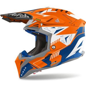 Κράνος Motocross Airoh Aviator 3 Spin 2024 φλούο πορτοκαλί ματ