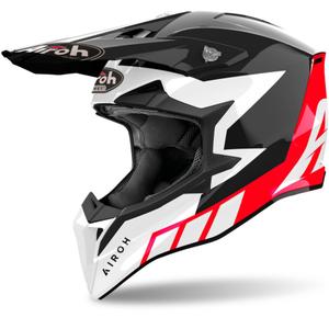 Κράνος Motocross Airoh Wraaap Reloaded 2024 γυαλιστερό κόκκινο