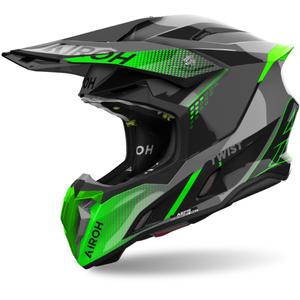 Κράνος Motocross Airoh Twist 3 Shard 2024 γυαλιστερό πράσινο