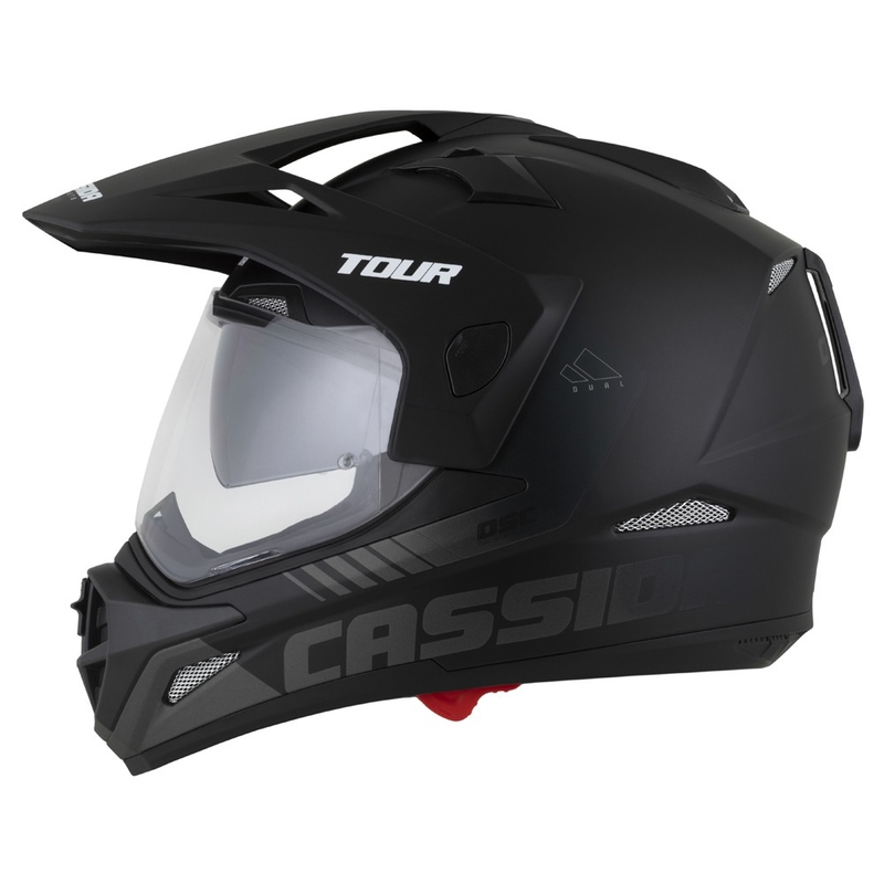 Enduro κράνος Cassida Tour 2.0 Dual ματ μαύρο-γκρι με μαύρο ματ γείσο