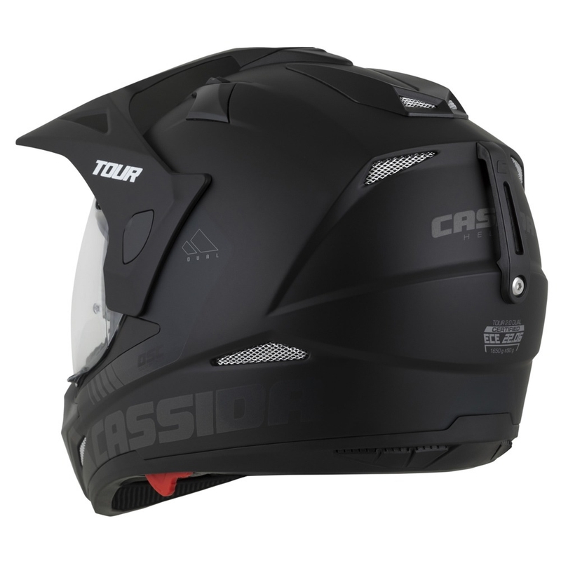 Enduro κράνος Cassida Tour 2.0 Dual ματ μαύρο-γκρι με μαύρο ματ γείσο