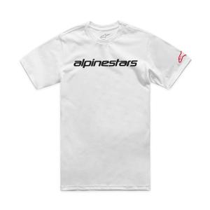 T-shirt Alpinestars Linear Wordmark 2.0 CSF λευκό-κόκκινο-μαύρο