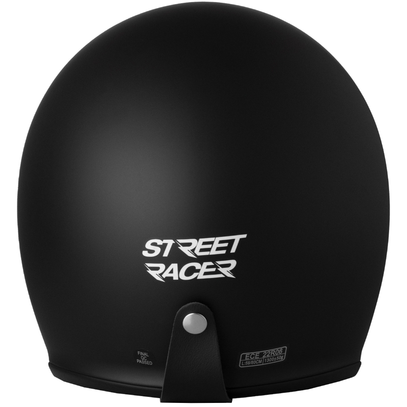Open Κράνος μοτοσικλέτας Street Racer Shadow II μαύρο ματ