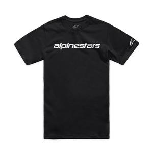 T-shirt Alpinestars Linear Wordmark 2.0 CSF μαύρο και άσπρο