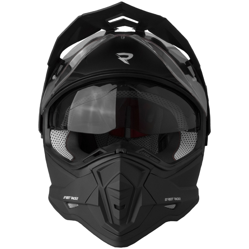 Enduro κράνος μοτοσικλέτας Street Racer Ignite μαύρο ματ