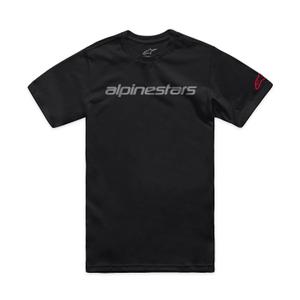T-shirt Alpinestars Linear Wordmark 2.0 CSF μαύρο-γκρι-κόκκινο