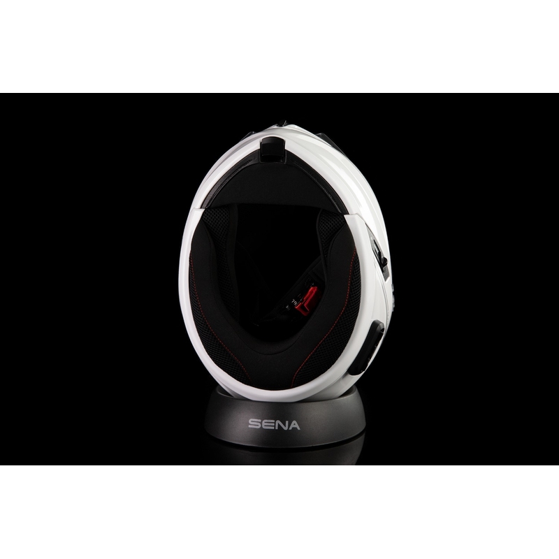 Αναδιπλούμενο κράνος μοτοσικλέτας με ακουστικά SENA Outrush R γυαλιστερό λευκό