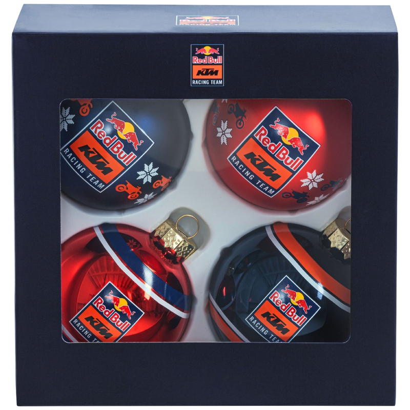 Red Bull KTM Διακοσμητικό σετ χριστουγεννιάτικες φιάλες μπλε-πορτοκαλί