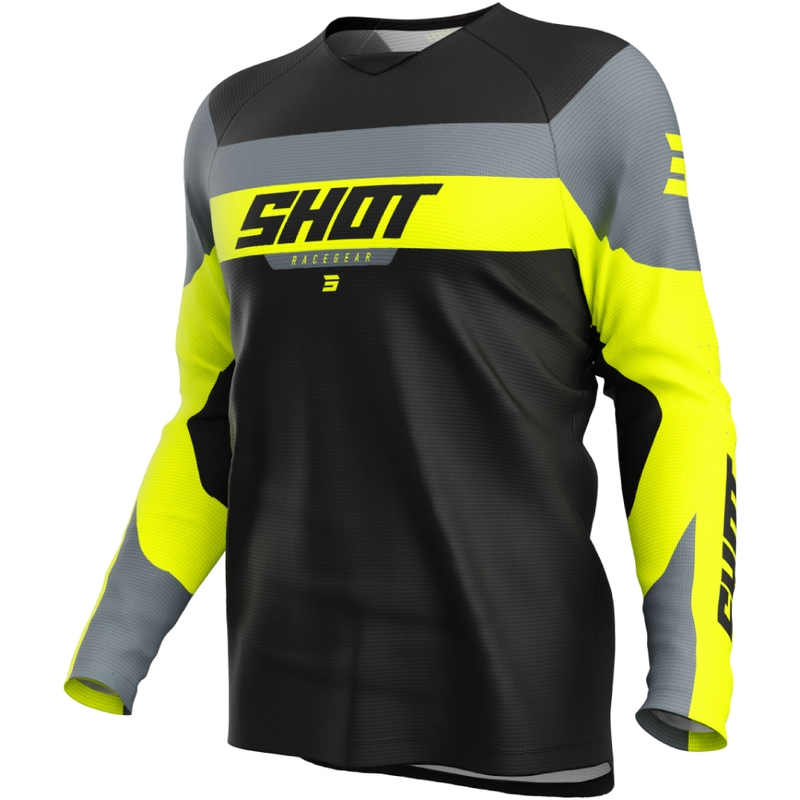 Παιδική φανέλα motocross Shot Draw League fluo κίτρινο