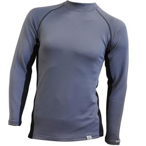 Ανδρικό θερμικό T-shirt nanosilver® Merino Stone γκρι-μαύρο