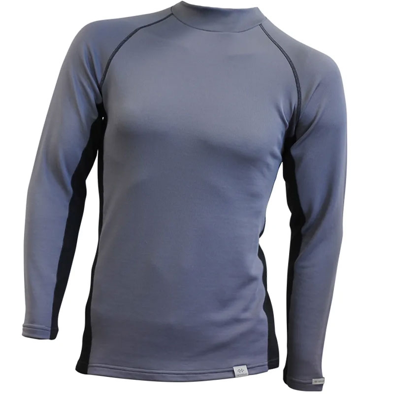 Ανδρικό θερμικό T-shirt nanosilver® Merino Stone γκρι-μαύρο προσφορά